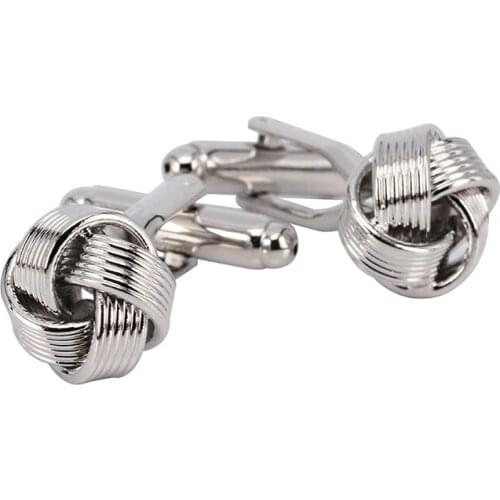 XKZM Hot designer Knot Cufflinks for men steel metal ball classic fashion cuff links mens gift