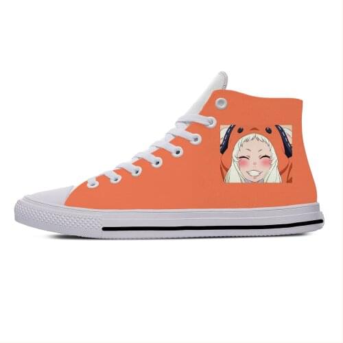 Japanese Anime Manga Yomozuki Runa Kakegurui Cute Casual Cloth Shoes High Top Lightweight Breathable 3D Print Men Women Sneakers