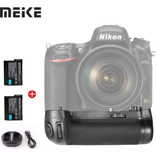 MEIKE MK-D750 Battery Grip Pack Replacement MB-D16 as EN-EL15 Battery for Nikon D750 DSLR Camera With Battery USB Dual Charger