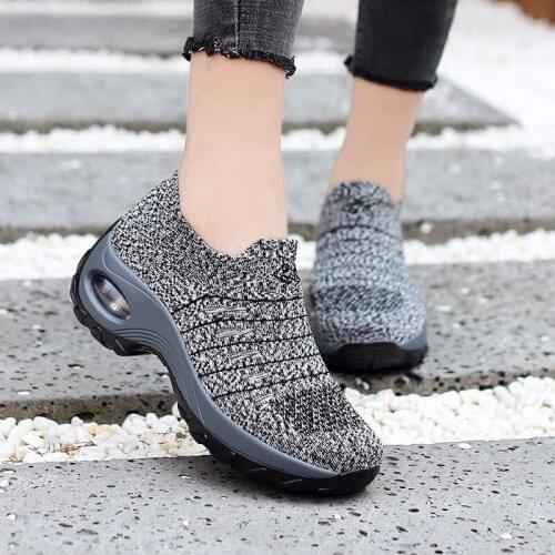 Platform Women Shoes Sneakers Air Cushion Sport Shoes Dance Shoes Mesh Soft Running Shoes For Women Breathable Jogging Gym Shoe