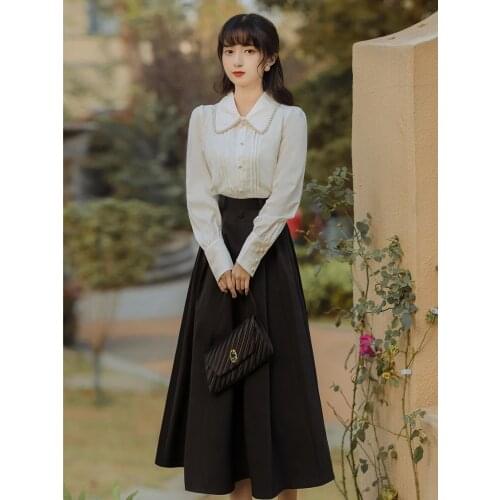 2020 new fashion womens clothing 2 piece set women Vintage Single Breasted Full 2 piece set women