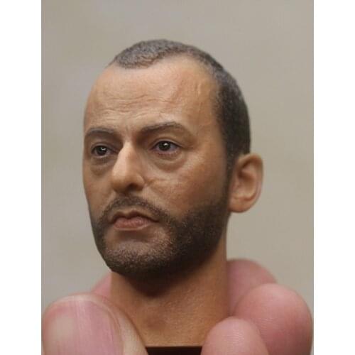 1/6 Male Jean Reno Head Sculpt Model For 12" Male Action Figure Body