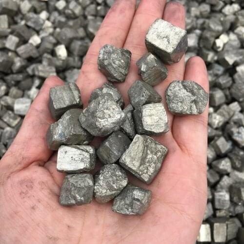 100g natural iron pyrite tumbled stones and minerals specimen for home decoration