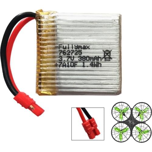 2 / 4 / 6 pcs Rc Drone Battery 3.7V 380mAh Lipo Battery for Syma X21 / X21w x26 RC Drone Quadcopter
