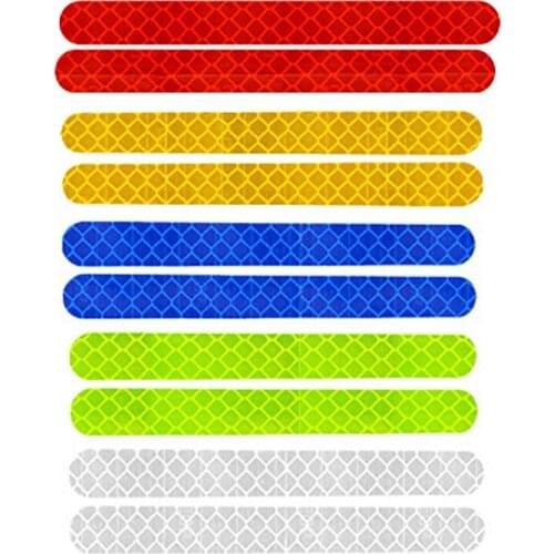 2PCS/Set Reflective Tape Safety Sticker Diamond Grade Waterproof Sticker Warning Tapes 16x3.2cm, Night Visibility Adhesive Decal