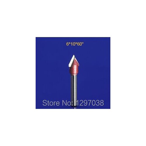 4pcs 6mm*10mm*60degree 3D Bit Router V type cutter woodworking trimming knife edge chamfering tools cnc engraving machine cutter