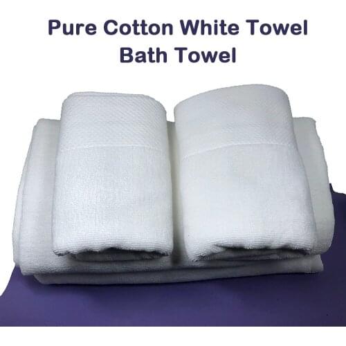 4pcs/Lot High Quality Pure Cotton White Bath Towel Face Housewear Furnishings Hotel Applies Party Favors Sports Accessories