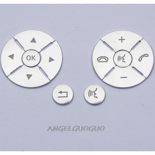 Car Steering Wheel Button Switch Trim Cover Sticker for Mercedes Benz E C S GLK R ML GL CLS SLK Class W212 W204