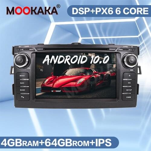 Android 10.0 PX6 4GB 64GB Car GPS Navigation Multimedia Player for Toyota Auris 2006-2012 Auto Radio Stereo Head Unit DVD Player