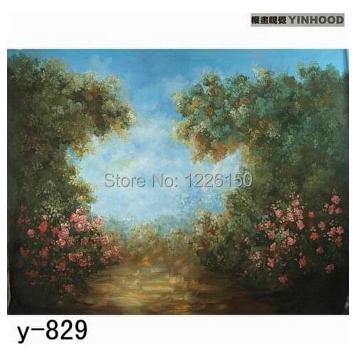 Free scenic photography backdrop Y829,10x20ft Hand Painted Photo backdrop,photography studio props,wedding photo backdrops
