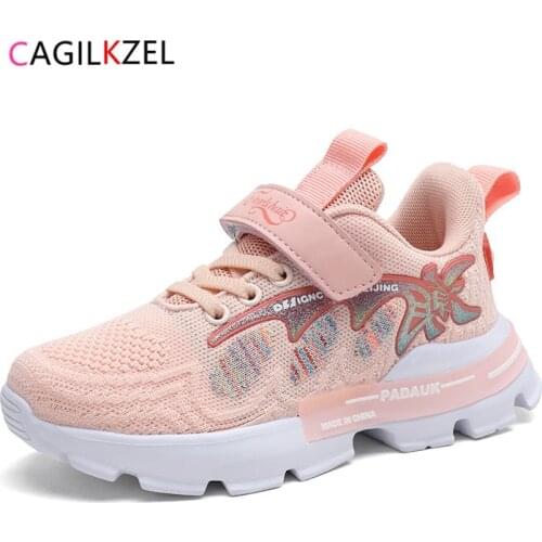 CAGILKZEL New Autumn Fashion Kids Shoes For Girl Breathable Mesh Sports Sneakers Girls Shoes Comfortable Running Children Shoes