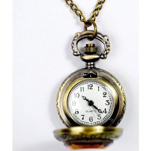 Retro Vintage Engraved Clock Pocket Watch Unisex Casual Number Quartz Chain Pocket Wristwatch Necklace Gift Reloj карманные часы