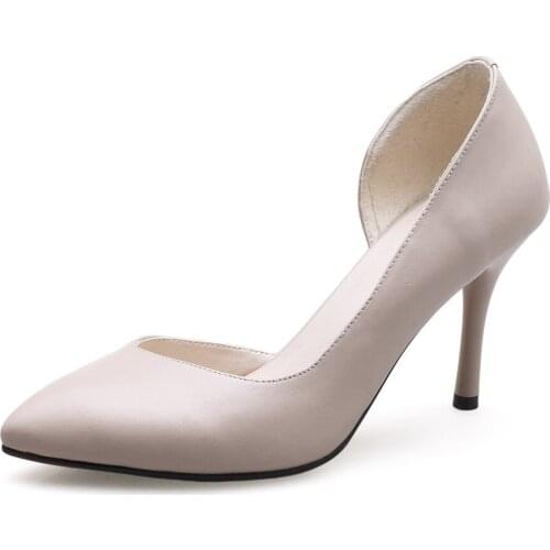 18 year chun xia one sexy thin layer with high heel fashion tines cowhide joker ladies fashion shoes 18412