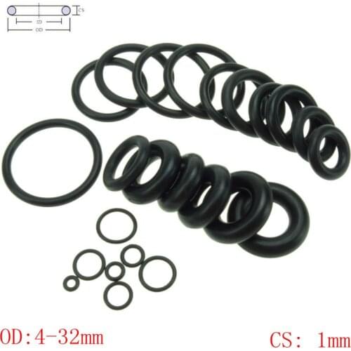 CS 1mm OD4-32mm NBR Rubber O Ring O-Ring Oil Sealing Gasket Automobile Sealing