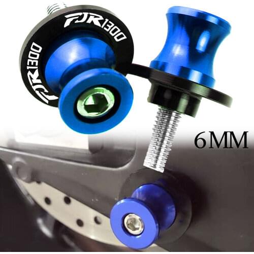 FOR YAMAHA FJR1300 FJR 1300 2003 2004 2005 2006 2007 2008 Motorcycle CNC Aluminum Swingarm Slider Spools 6mm Stand Screws Cover