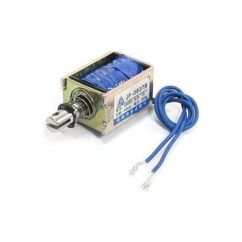 JF-0837B DC12V/DC24V 1A 200g/10mm Pull Push Type Solenoid Electromagnet