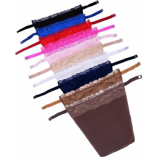 Cami Secret Lace Clip-on Mock Camisole Bra Overlay Modesty Panel Metal Button