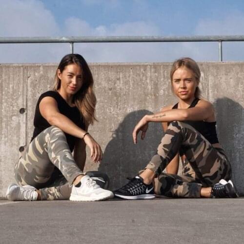 Melody Camo Pants Patterned Yoga Leggings Cotton Spandex Yoga Pants Butt Lift Stretchy Women Activewear Fold Over Waist Leggings