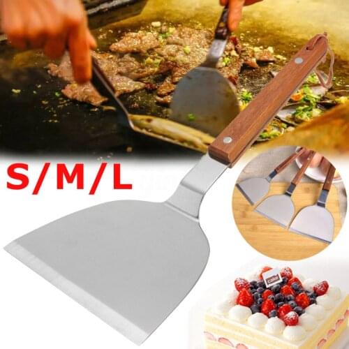 Stainless Steel Pizza Spatula Cooking Shovel Cake Pancake Pie Paddle Baking Tool S/M/L