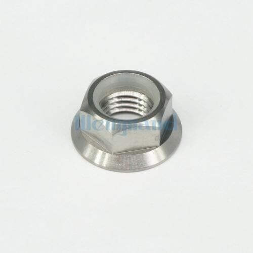 LOT 2 M10x1mm GR5 Titanium Hex Screw Nylon Lock Nuts With Flange For Bicycle