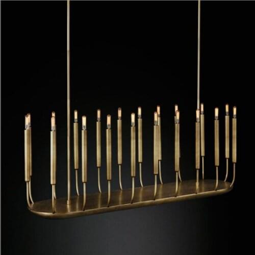 All copper RH post-modern chandelier designer creative personality simple model room clubhouse guest dining room bedroom chandel