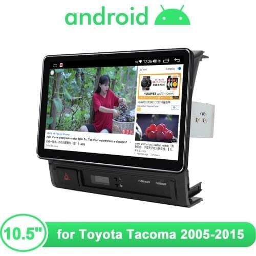 Radio 1 din 10.5'' Car Stereo Central Multimedia Android For Toyota Tacoma 2005-2015 Support Bluetooth DVR OBD2 Back-Up Camera