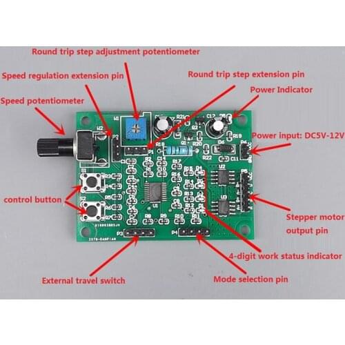 Multi-function micro stepping motor driver board Control board 2-phase 4-wire 4-phase 5-wire stepping motor DIY