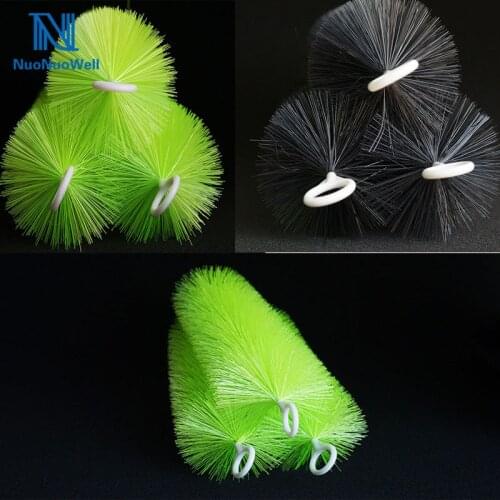 NuoNuoWell 2pcs-Pack Aquarium Filter Systerm Cleaning Brush Stainless steel 30/40CM Black Green