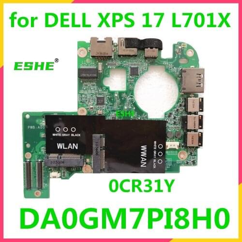 Original 0CR31Y DA0GM7PI8H0 USB Audio Port HDMI WiFi Board for DELL L701X Series 0CR31Y DA0GM7PI8H0 Original USB Audio Port HD