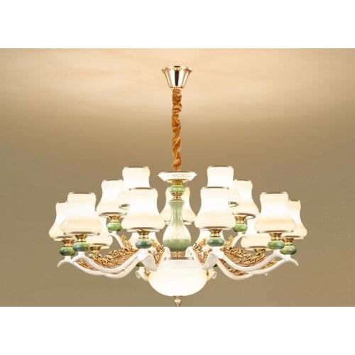 European style chandelier luxury crystal lamp bedroom lamp net red lamp headlight