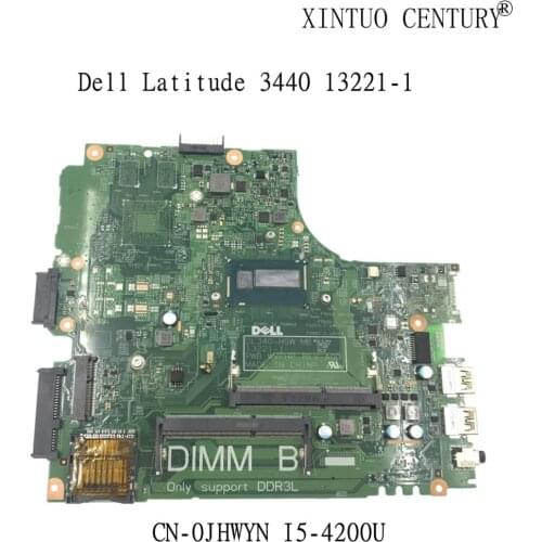 SHELI for Dell 3440 CN-0JHWYN 0JHWYN JHWYN Laptop Motherboard W/ I5-4200U CPU DDR3 Inspiron Intel Integrated