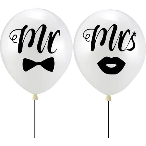 10Pcs Wedding Party Mr Mrs Balloon Decoration Hen Party Team Bride Bride to Be Balloon Wedding Party Decoration Supplies HM04