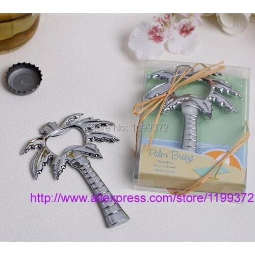 400pcs Silver Palm Breeze Chrome Palm Tree Bottle Can Opener Openers wedding Party Baby shower favor gift Favors