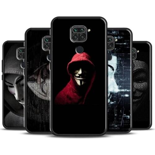 Anonymous Hacker Cover For Xiaomi Redmi Note 9 Pro 7 8 8T 9S Note 10 Pro Phone Case For Redmi K40 9A 9C 9T