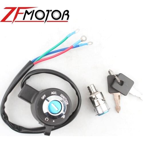 Black Motorcycle Ignition Switch Lock W/ Keys 3 Wire Aluminum Set For Harley Sportster 883 XL 883 1995-2001 2002 2003