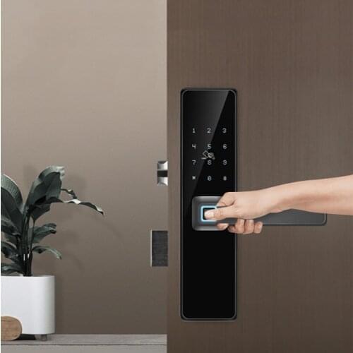 Fingerprint lock wooden door office bedroom room door apartment intelligent password electronic lock