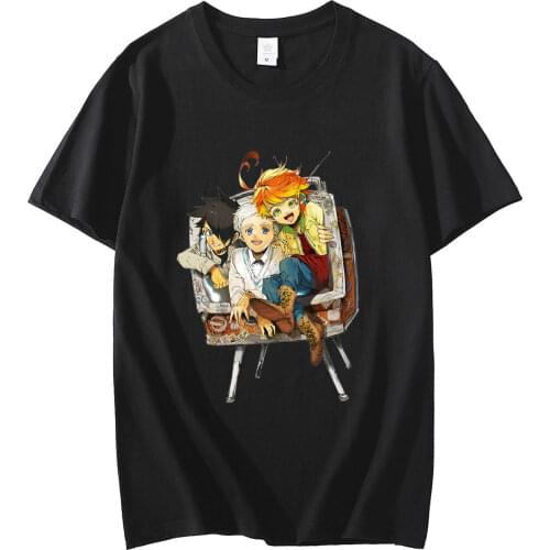 The Promised Neverland T Shirt Yakusoku No Neverland Tshirt Emma Norman Ray Tee Tops Short Sleeved Cotton Manga Classic T-shirt