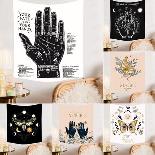 Creative butterfly palm tapestry wall tapestry anime art tapestry tie dye tapestry macrame wall hanging macrame wall hanging