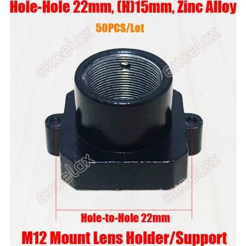 50PCS/Lot Metal Hole Distance 22mm Height 15mm M12 Mount Zinc Alloy CCTV Camera Module Board Lens Holder Bracket Support Adapter