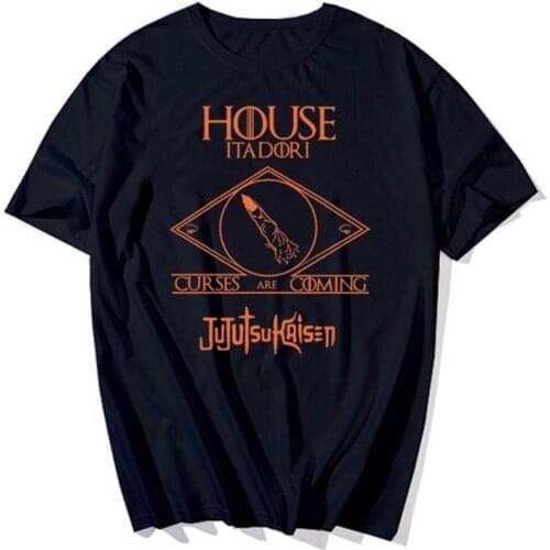 2021 Mens T-shirt Jiu-Jitsu Kaisen Summer Fashion Cool Unisex Short Sleeve T-shirt Yuji Itadori Anime T-shirt Print Streetwear
