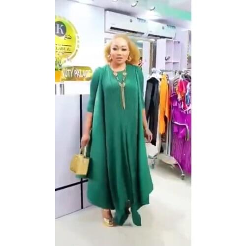 New Summer 2021 Miyake Dress European And American Temperament To Enlarge Loose Irregular After Binding Womens Dress