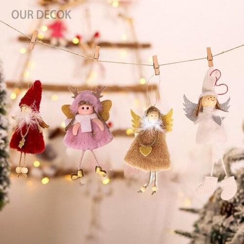 2021 New Year Gift Cute Christmas Angel Doll Xmas Tree Ornament Noel Deco Christmas Decoration for Home Natal Navidad