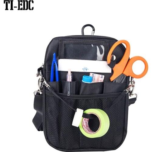 Multi Compartment Medical Gear Organizer Pouch，Nurse Fanny Pack Can match Tape, Stethoscopes, Bandage Scissors and Other Medical