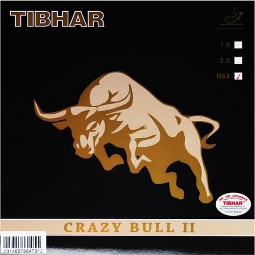 Original Tibhar CRAZY BULL II Table Tennis Rubber Pimples In Pips-in Ping Pong Sponge Tenis De Mesa