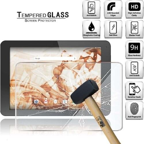 Tablet Tempered Glass Screen Protector Cover for Hipstreet Phantom 2 10.1" Anti-Fingerprint Anti-Screen Breakage Tempered Film