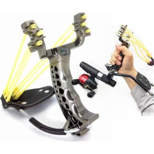 Professional Hunting Slingshot Powerful Fishing Slingshot Rifle With Arrows Shooting Crossbow Darts BB Balls For Adult Tools Set