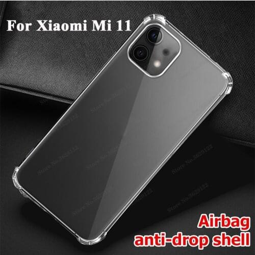 Shockproof Clear Transparent Silicone Phone Case For Xiaomi Mi 11 mi11 xiomi mi11 Transparent Protection Back Cover For xiaomi11