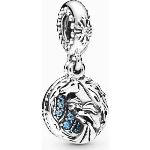 QANDOCCI 925 Sterling Silver Frozen Elsa and Nokk Dangle Charm Charms Beads for Jewelry Fit Europe Bracelet Argent kralen