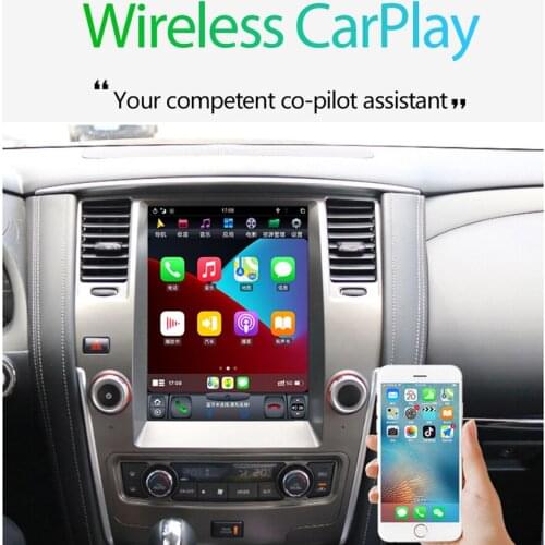 For Nissan Patrol Y62 Android 10 GPS Carplay Stereo 128GB ROM Black Wood AutoradioTesla Radio Screen Multimedia Video Player