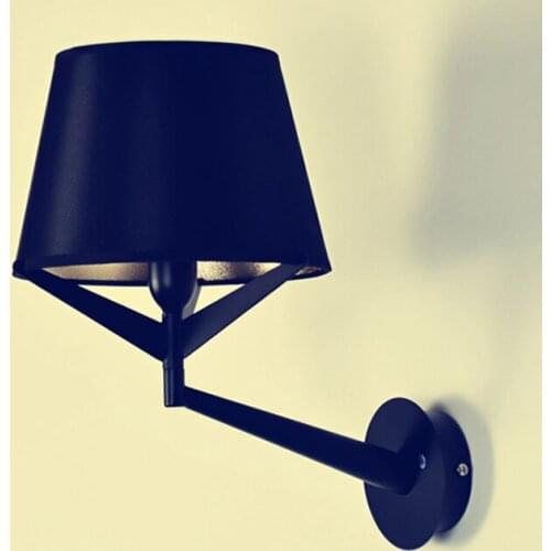Modern triangle wall lamp Cafe fork taper cloth lantern wall lamp